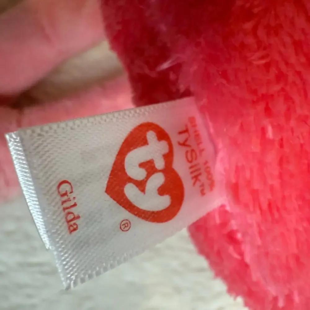 Ty TySilk Gilda Pink Flamingo Beanbag Plush Stuffed Animal Toy